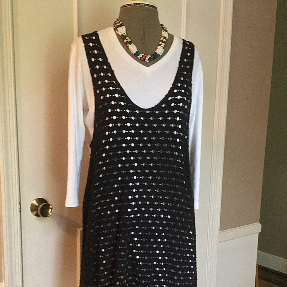 Plume and Thread black lace-y tunic
